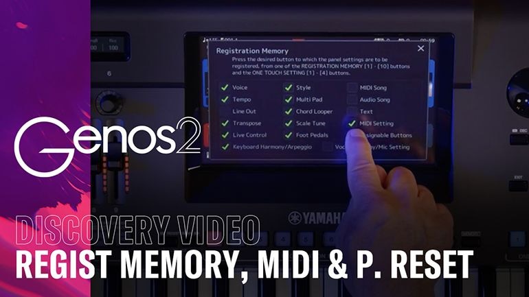 Video thumbnail of Genos2 "How To Use Registration Memory, MIDI Settings & Panel Reset"