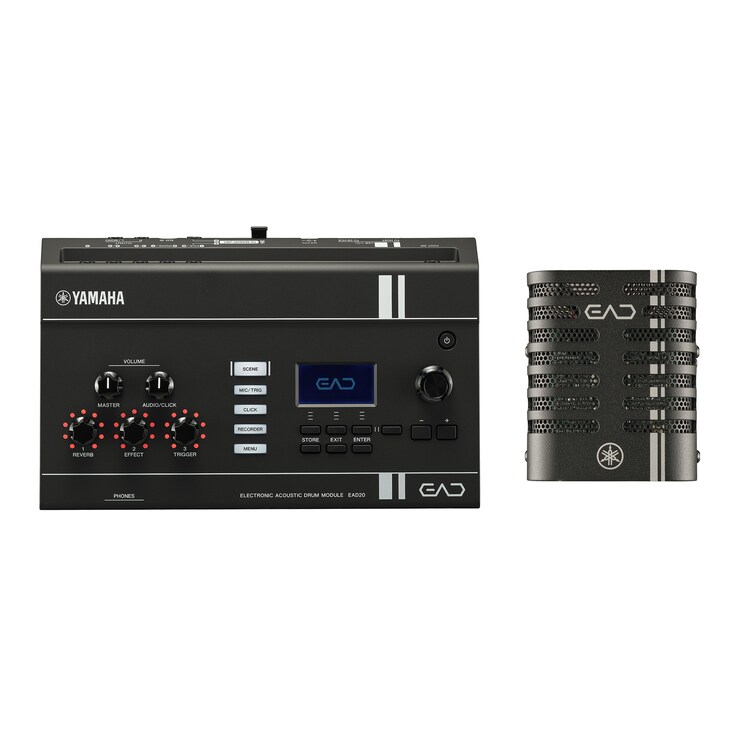 Yamaha EAD20 elektronisch-akoestische drummodule en sensorunit, ontworpen om akoestisch drumspel vast te leggen en te verrijken.