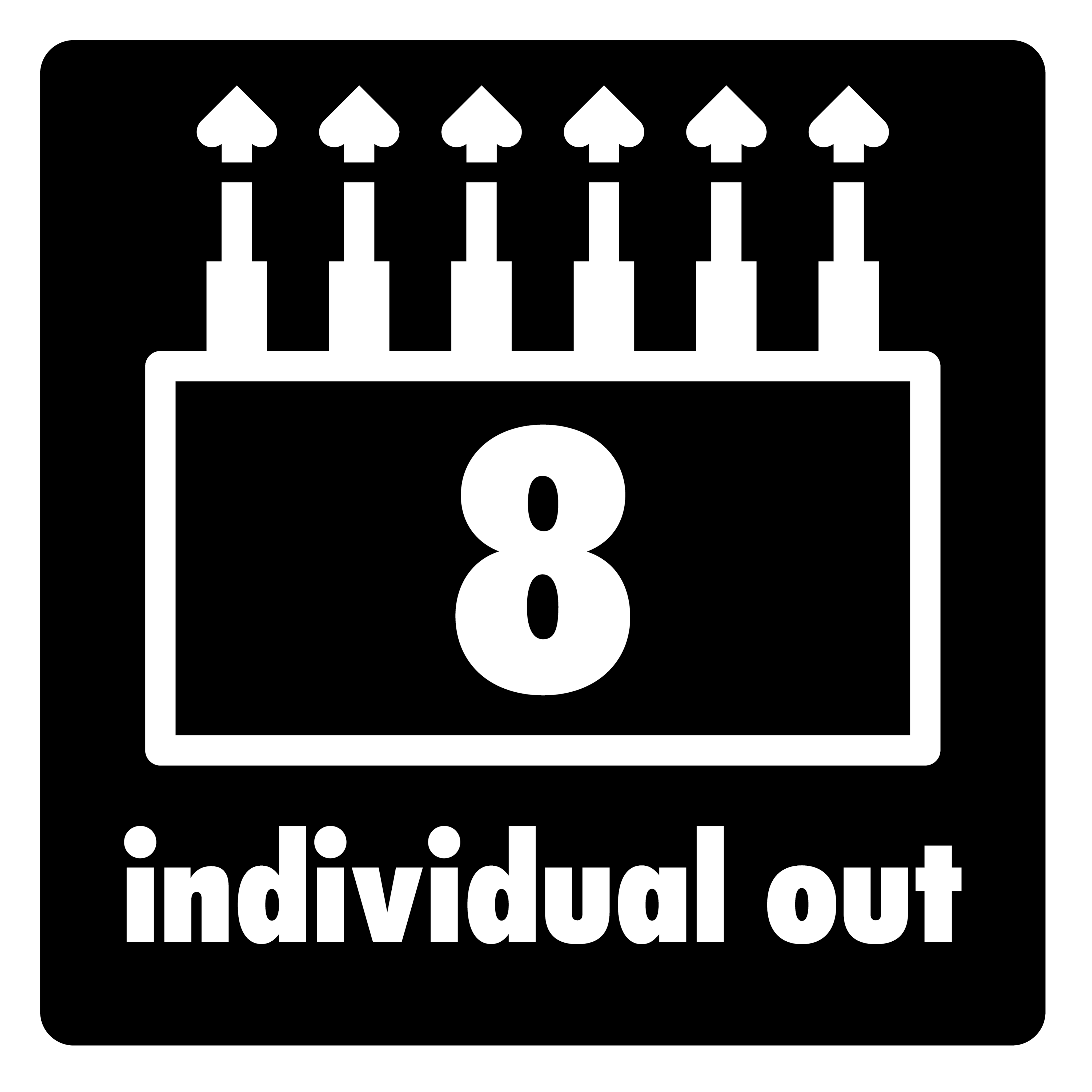 Acht uitgangen om Drum- en Effectkanalen afzonderlijk naar de PA te sturen