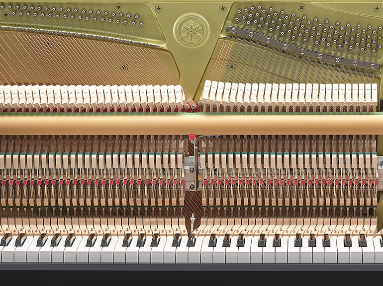 Detailafbeelding van het pianoframe