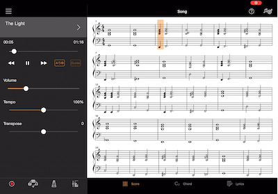 Speel gelijk uw favoriete songs met de 'Audio To Score'-functie