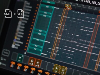 PSR-E483 Hoofdafbeelding van MIDI Song naar Stijl App