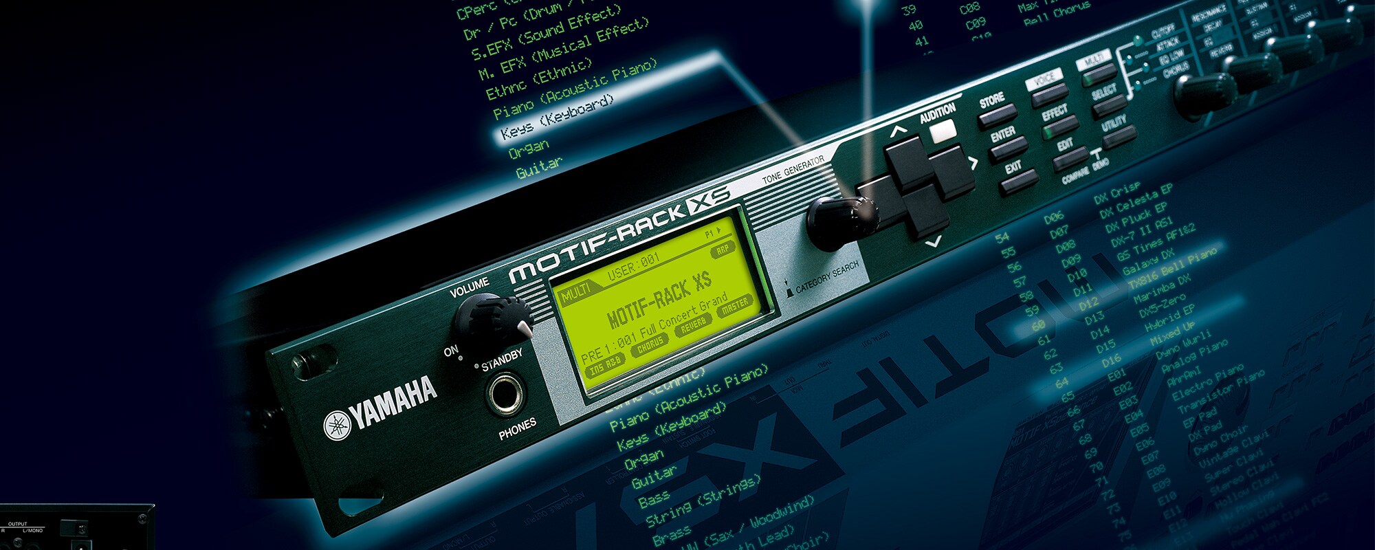 MOTIF-RACK XS - Overzicht - Synthesizers - Producten - Keyboards