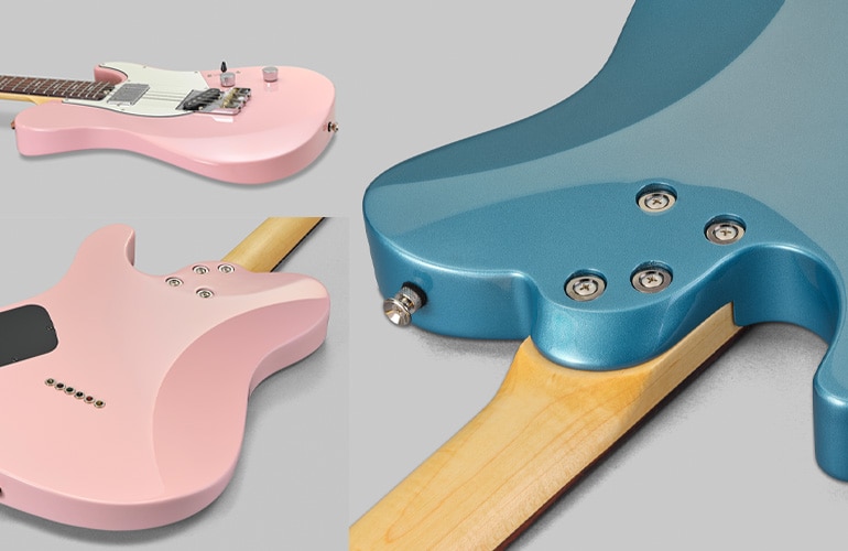 De body van de Pacifica SC Professional met contouren voor betere bespeelbaarheid