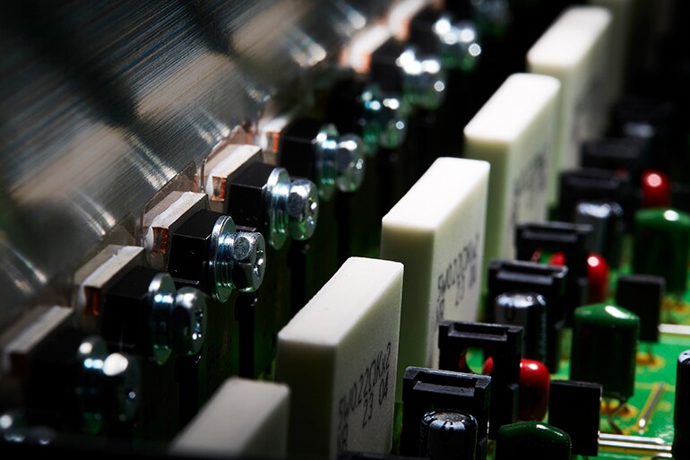 De interne printplaat van de RX500A.