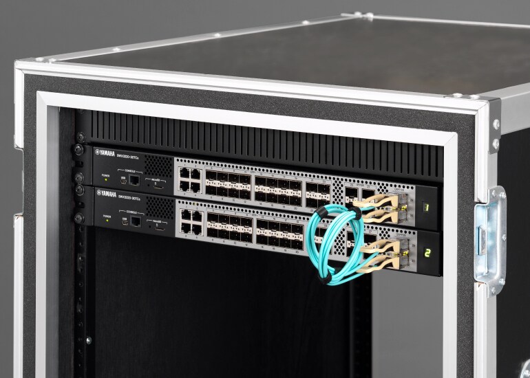 Ondersteuning voor 100GbE-stapeling: Uniform beheer van twee units