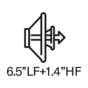 Coaxial compression driver (1.4” HF + 6.5” LF)