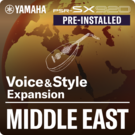 Middle East (Vooraf geïnstalleerd Expansion Pack – gegevens compatibel met Yamaha Expansion Manager)