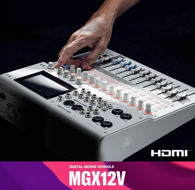 Yamaha 18-kanaals digitale mengtafel met video-interface MGX12V