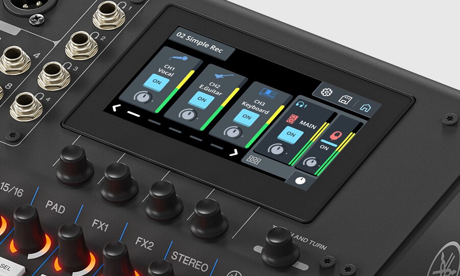 Yamaha MGX16V: Snelle, intuïtieve bediening - afgestemd