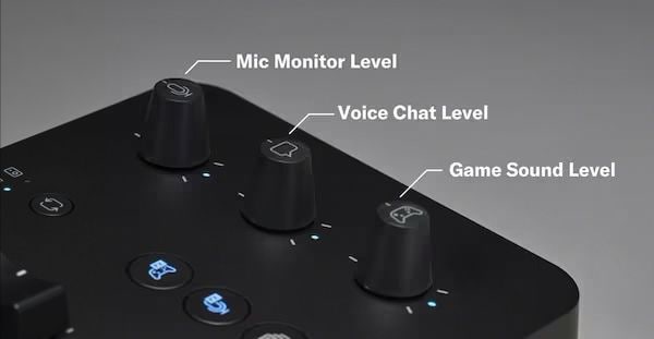 3 knoppen voor intuïtieve audiobediening van gamers en games